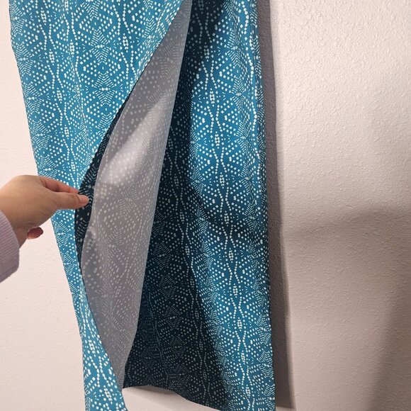 Ripskirt Hawaii Wrap Skirt Length 4 Playa Ocean Blue Teal Large Beachy Cover up - Picture 11 of 11